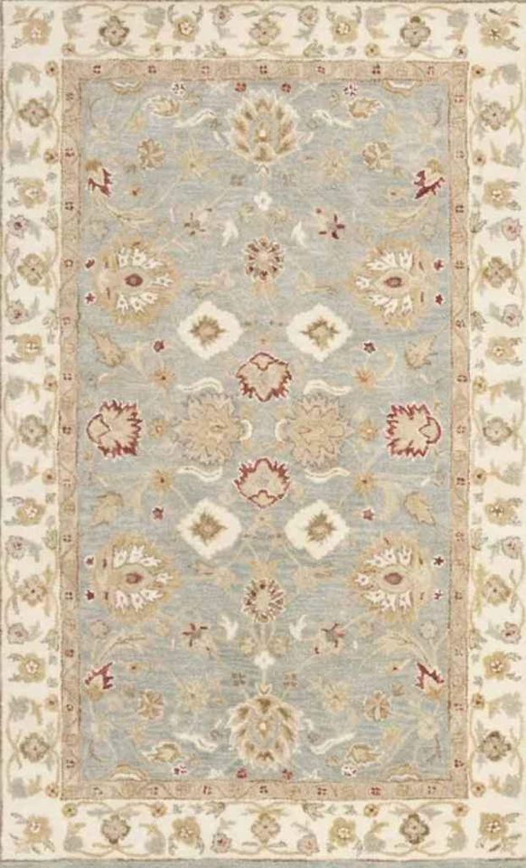 Antiquity Wool Area Rug 9' 6'' X 13' 6''ft Grey Blue Beige Area Rug