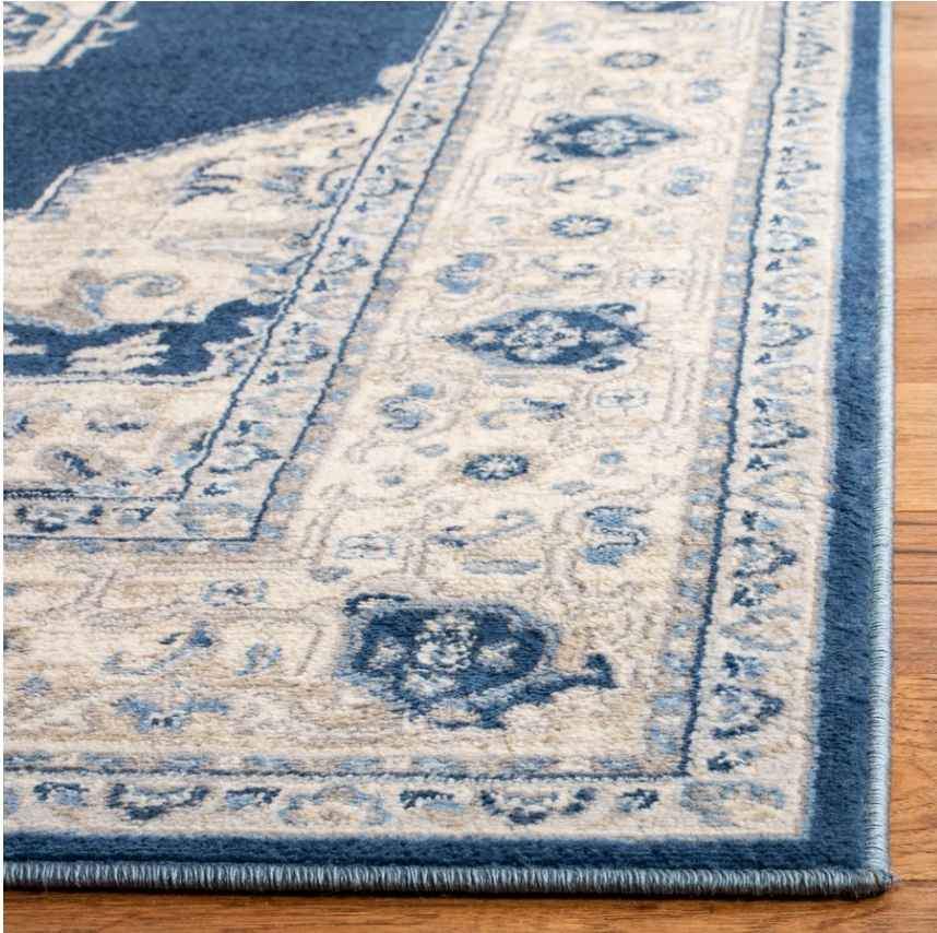 Craftsman 2.6x12ft Blue Grey Ivory Runner Rug