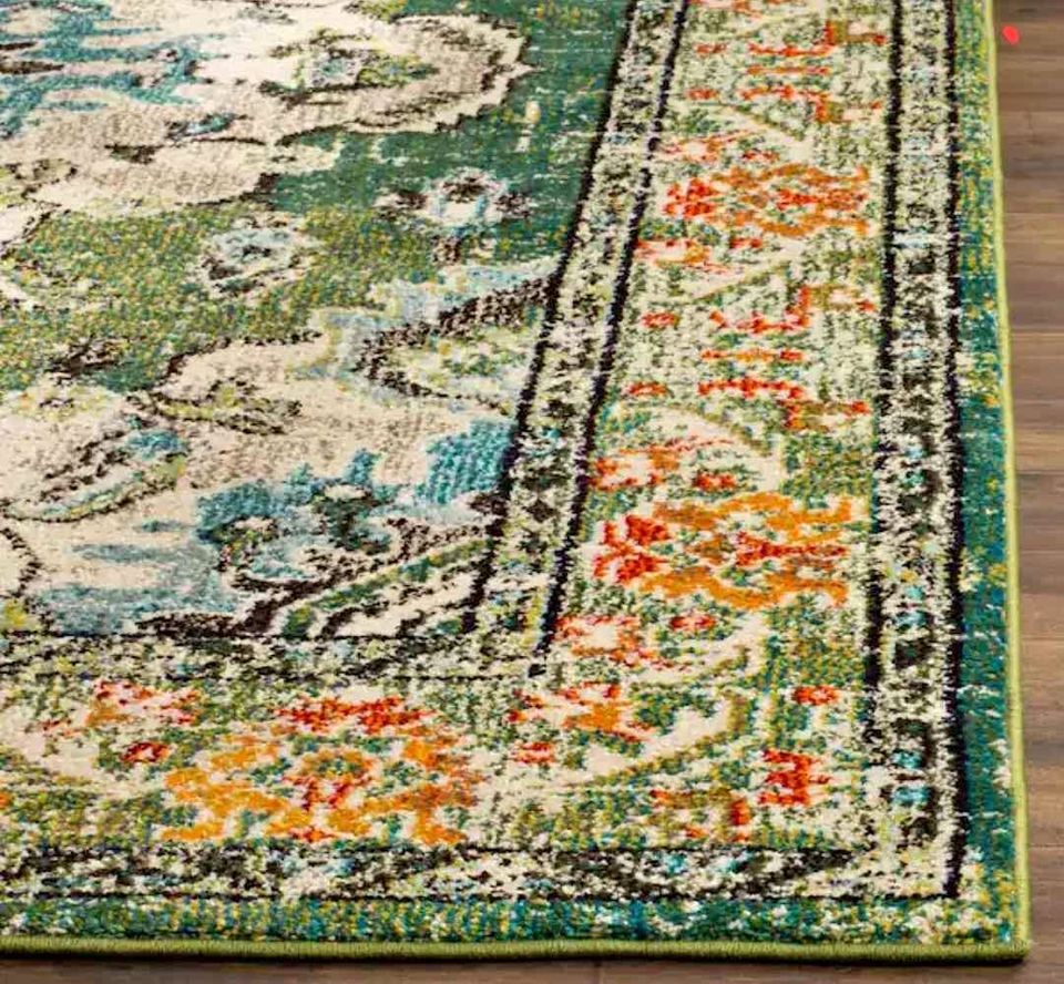 Forest Green Area rug 2.6x16ft Carpet