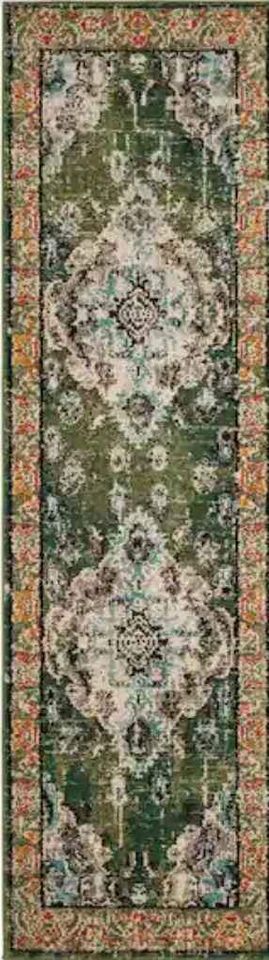 Forest Green Area rug 2.6x16ft Carpet