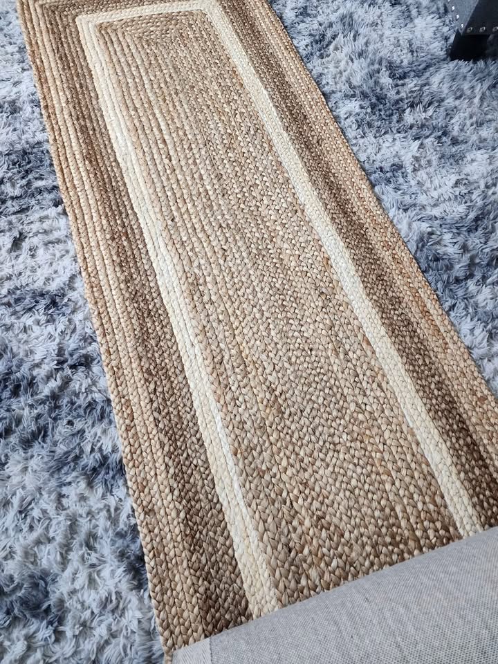 Farmhouse Area Rug, Jute Rug Runner, Natural Fiber Rug, Woven Floor Covering, Entryway Rug, Bohemian Area Rug, Indoor Rug, Area Rugs