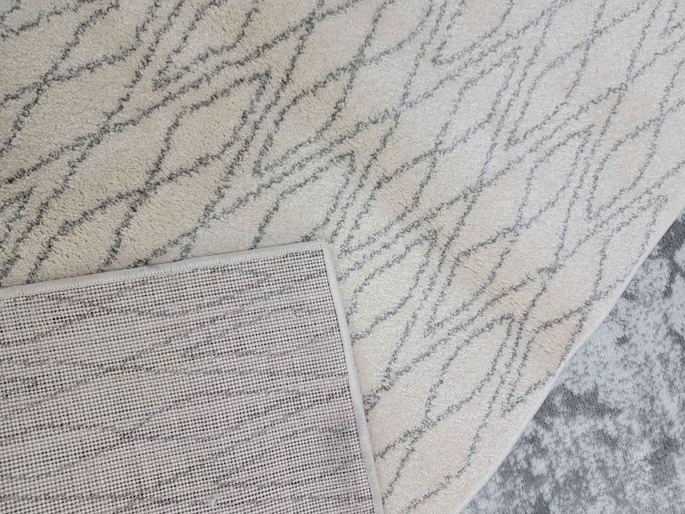 Ivory Cream Grey Runner Rug 2x6 ft Area rug