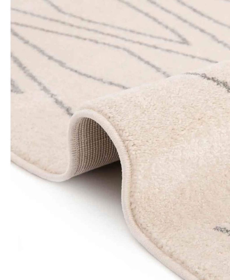 Ivory Cream Grey Runner Rug 2x6 ft Area rug