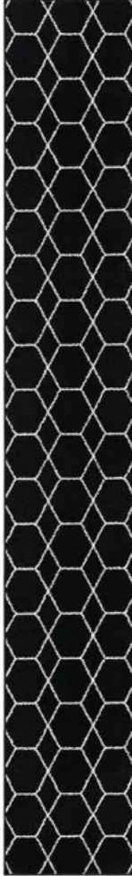 Black and White Geometric Runner Rug | 2.0' x 8.8'