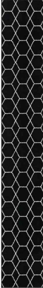Black and White Geometric Runner Rug | 2.0' x 8.8'
