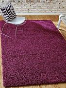 Luxurious Solid Shag Rug Eggplant Purple 5'x 8'ft Area rug