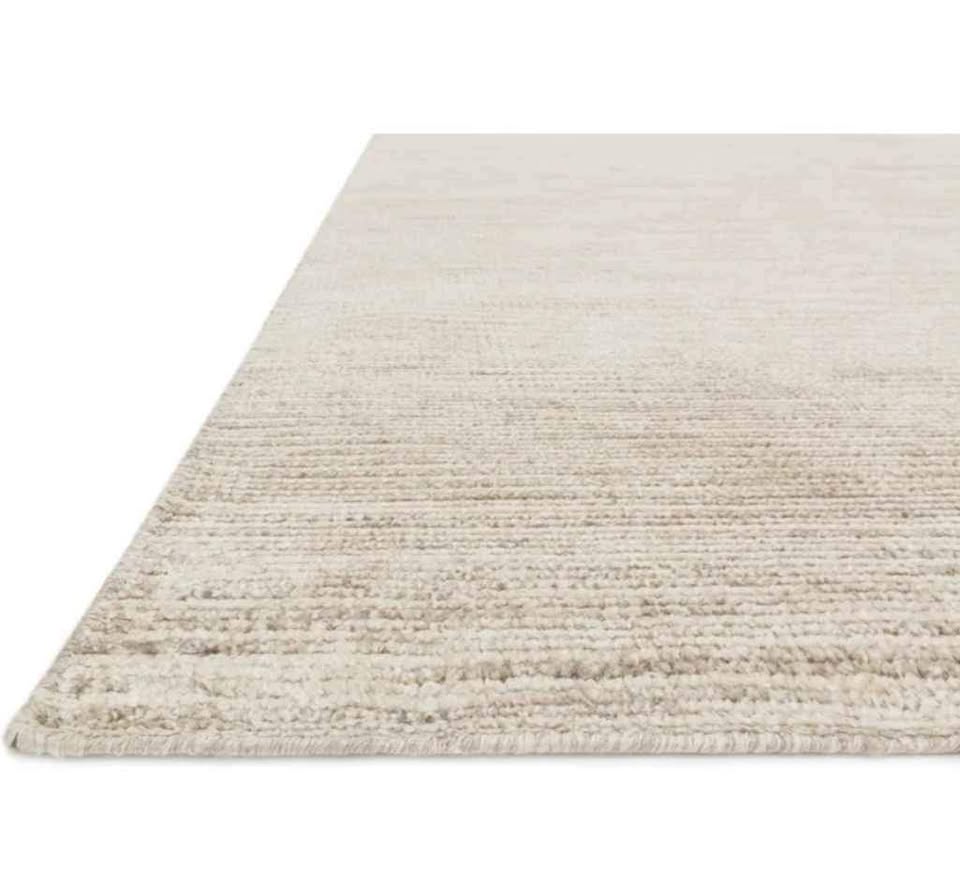 Handmade Serena Area Rug by Loloi 7'9 x 9'9 ft Natural Area Rug, Modern Home Interior Bamboo Arearug, Neutral Palette Rug, Luxurious Area Rug