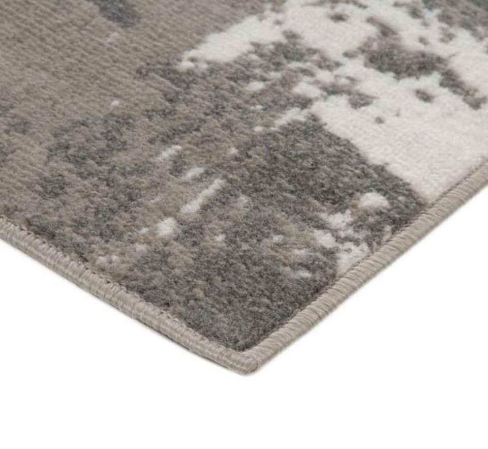 8x10 Grey Ivory Abstract Area Rug