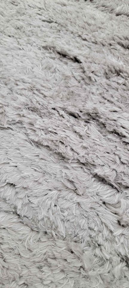 Soft Fluffy 8x10 ft' Grey Silver Plush Shag Area Rug