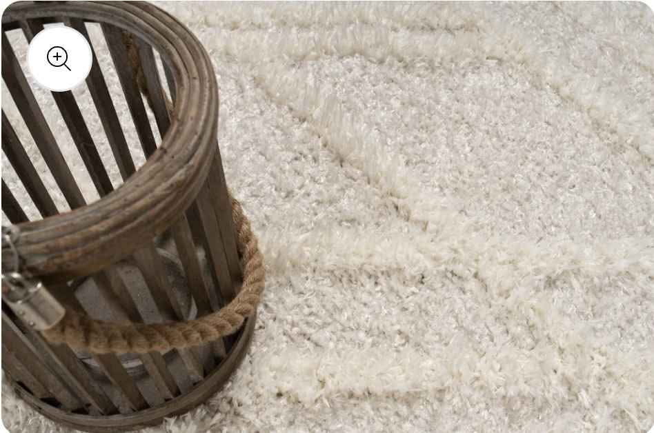 Area Rug, Neutral Geometric Area Rug, Ivory and Cream Shag Rug, Modern Ivory Rug, Living Room Rug, Minimalist Decor, Stylish Floor Covering