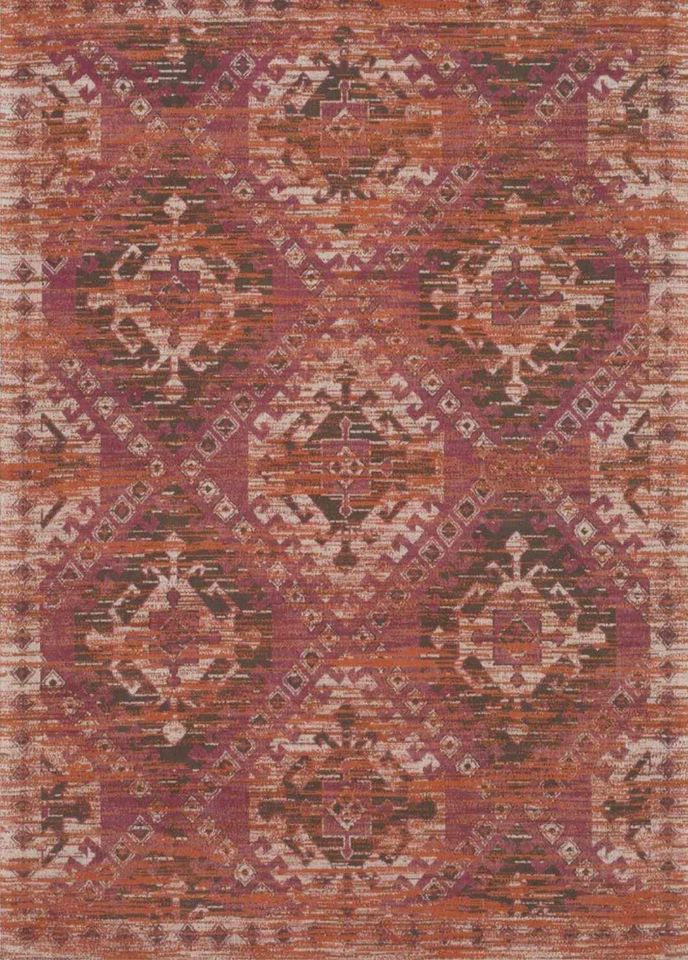 Burnt Orange Red Area rug 8x10 ft Chenille Cotton Rug