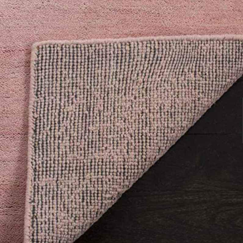 Blush Area Rug, 8 ft x 10 ft Solid Pink Rug, Minimalist Floor Covering, Blush Arearug, Modern Home Decor, Solid Pink Wool Area rug