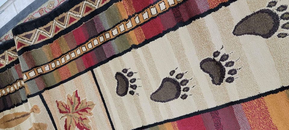 Canoe Sunset Rug 8x10 Red Brown Sunset Area Rug
