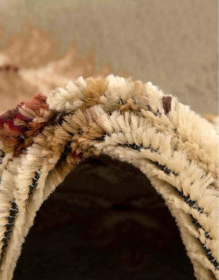 Classic Aubusson Rug 10ft x 13ft Green Tan Rust Area Rug