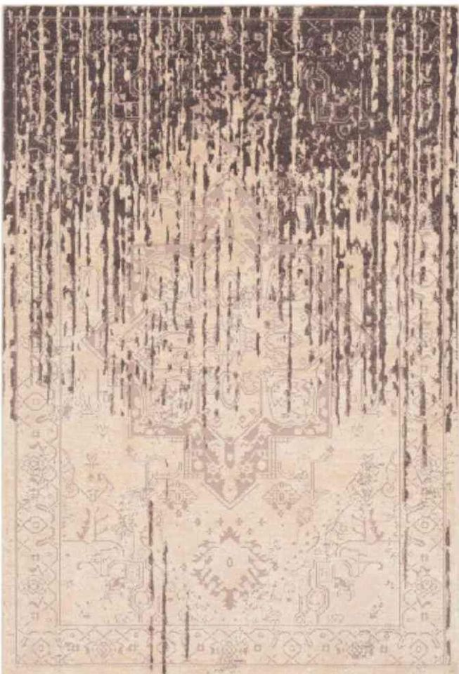 Cathedral Area Rug 5x7 ft Cream Brown Camel Rug