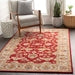 Ceaser Vintage Area rug 5x8 Dark Red Burnt Orange Wool Rug