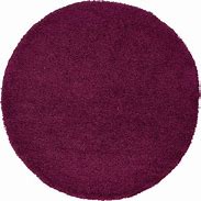 Elegant Eggplant Purple 8' x 8'ft Solid Shag Round Rug