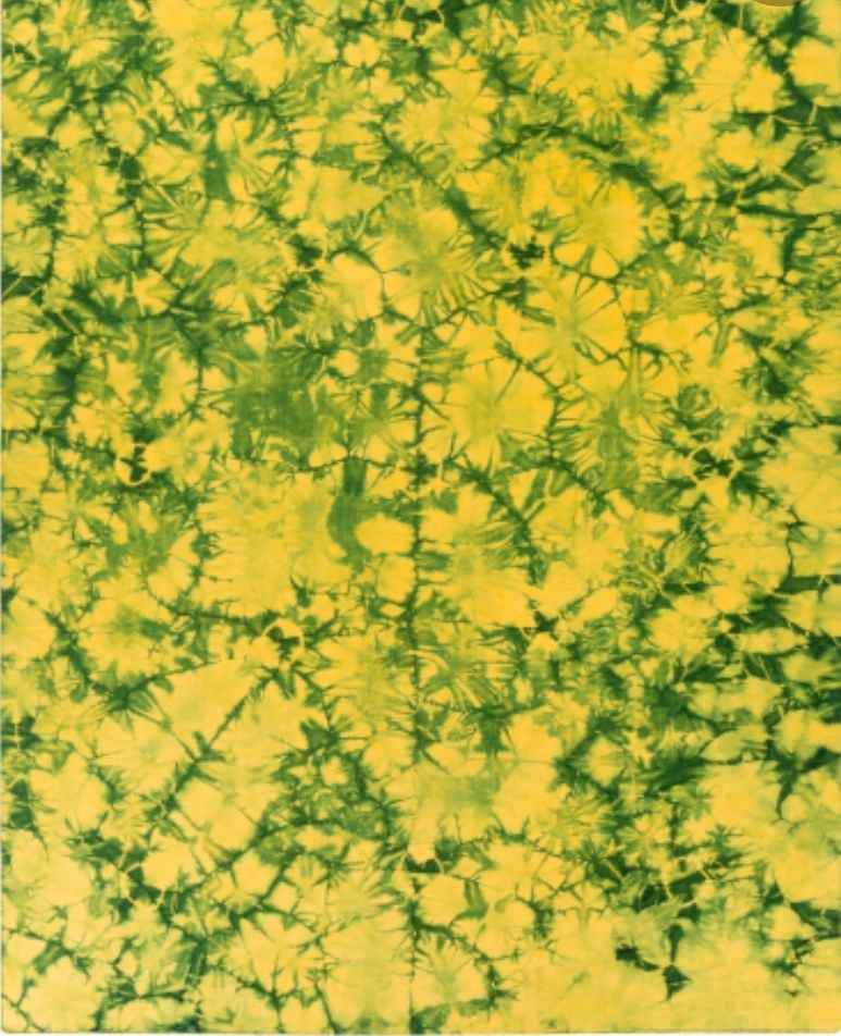 Green Yellow Tie & Dye Boho Flatweave Wool Area Rug 8x10