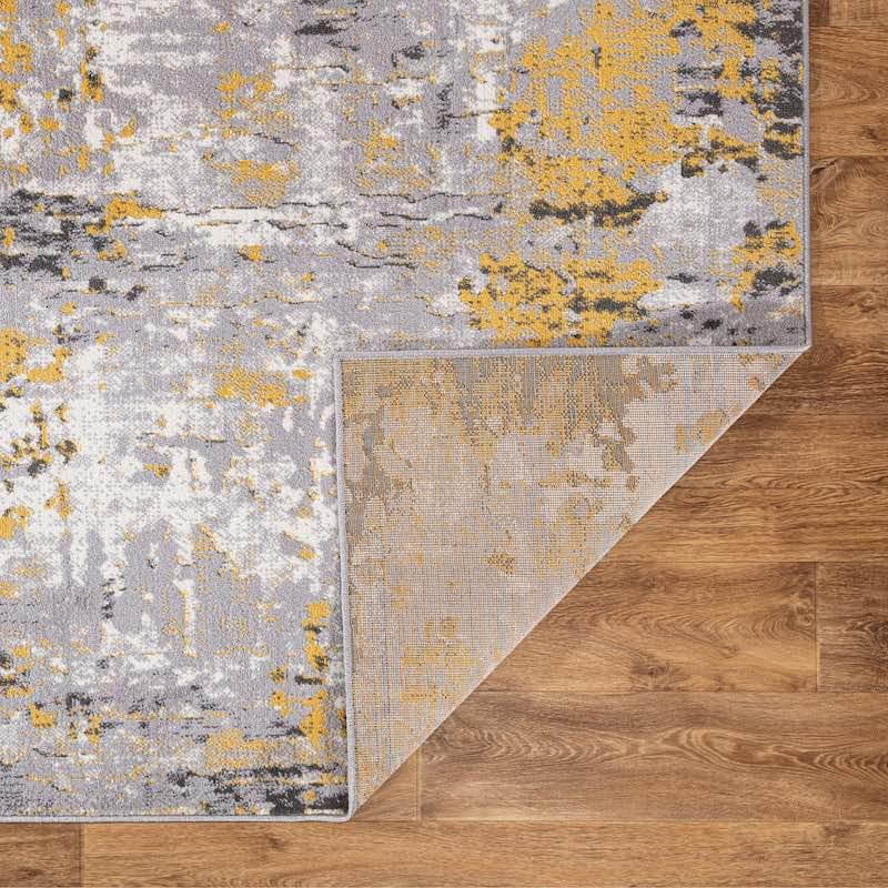 Ivory Area Rug 8x10 ft Grey Carpet