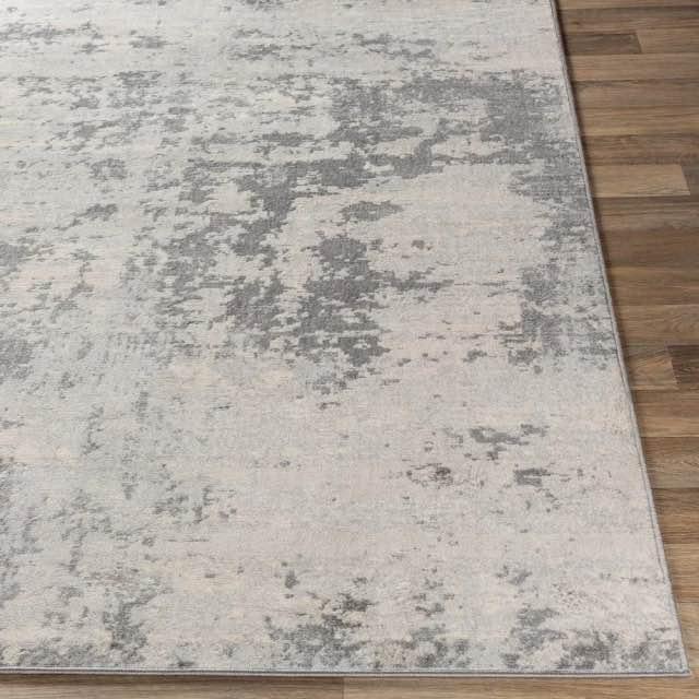Abstract Ivory Grey Rug 8x10 Carpet