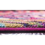 Multicolor Round Area Rug | 8' x 8' Area Rug