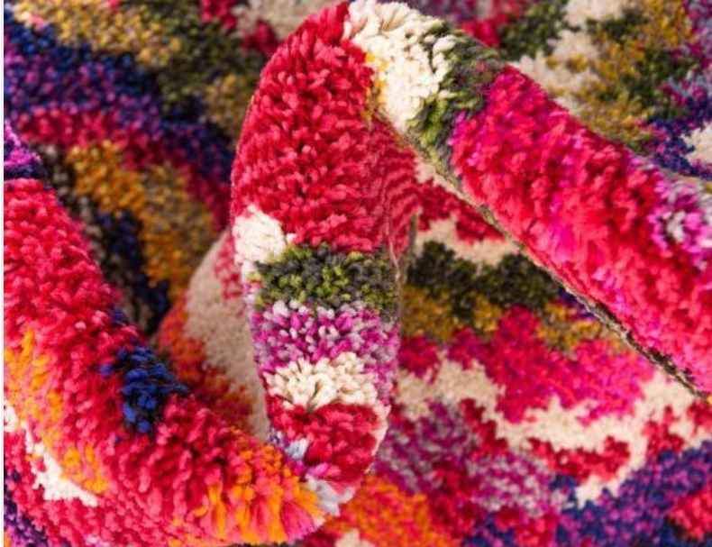 Multicolor Round Area Rug | 8' x 8' Area Rug