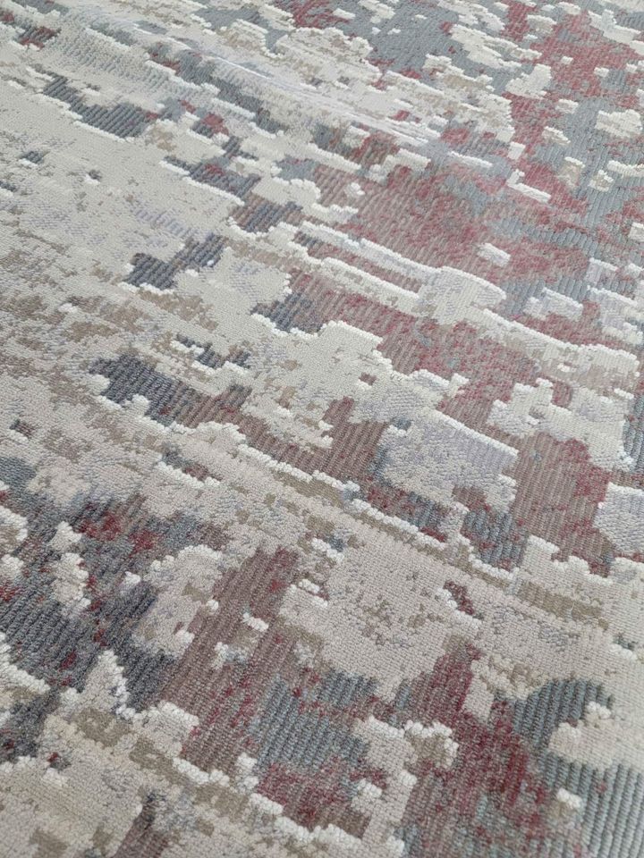 Premium Polyester Rug 7'6x9'7ft Beige Grey Cream Polyester Area Rug