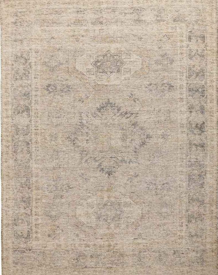 Sand Cream Viscose Persian Area Rug 5'0 x 8'0 ft Ivory beige Neutral