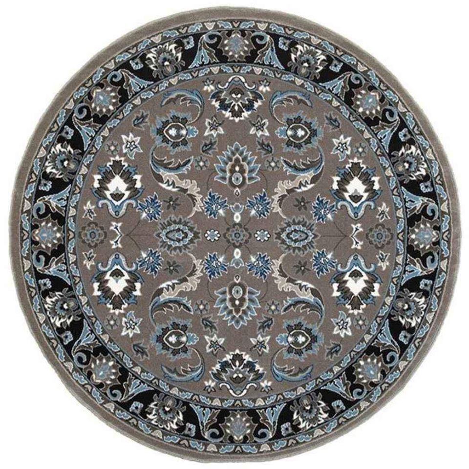 Sleek Silver Grey Rug 6'0 x 6'0ft Round Area Rug