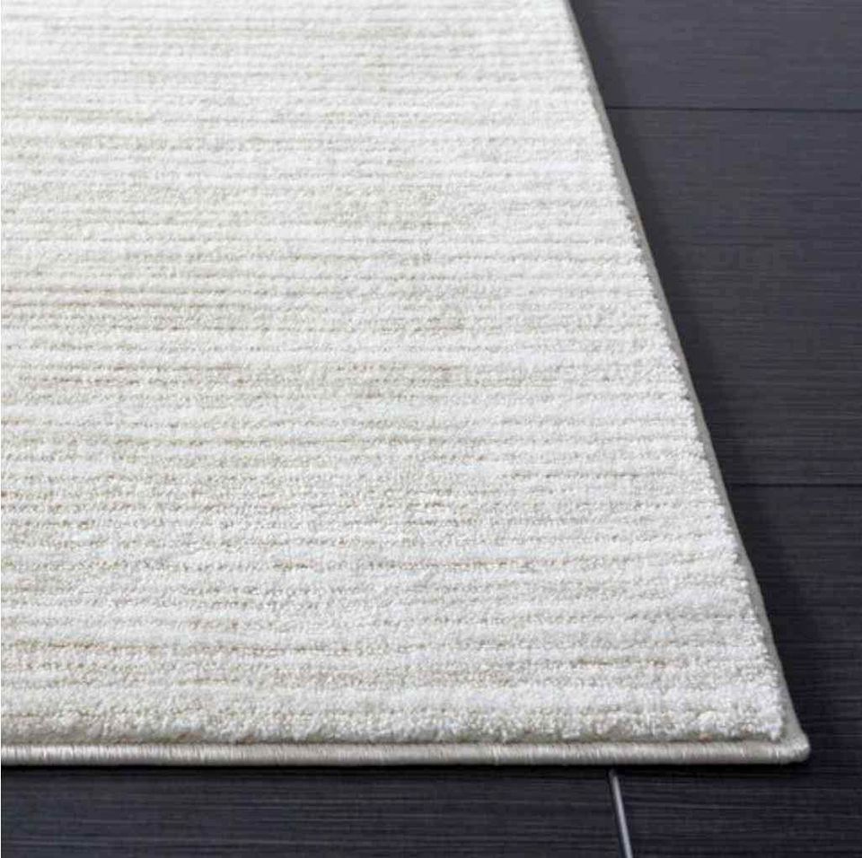 Ivory White Beige Area Rug 7x7 ft Square