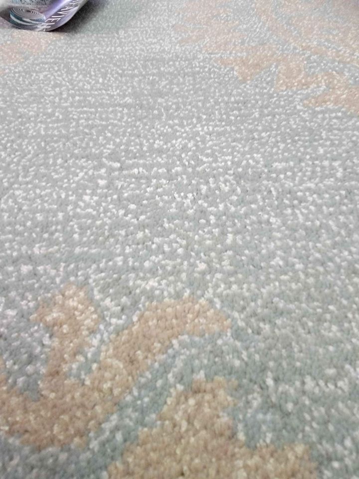 Turquoise Beige Wool Runner Rug 2'7 x 10 ft