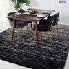 Black and silver 10x14 ft Grey Black Area Rug