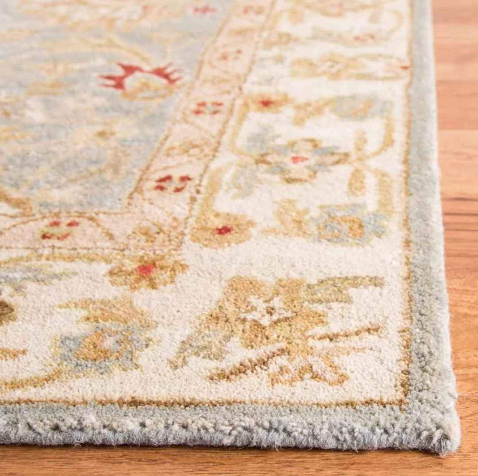 Antiquity Wool Area Rug 9' 6'' X 13' 6''ft Grey Blue Beige Area Rug