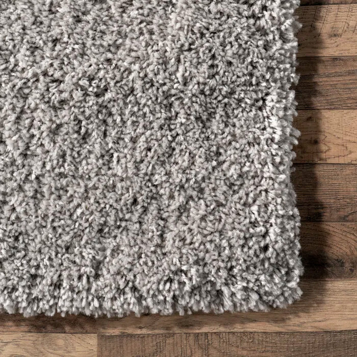 Grey Silver Shag Area Rug  10x14ft Carpet