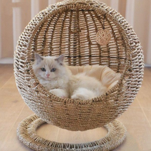 Pet Cat Litter Round Semi-enclosed Opening Cat Hanging Basket Dog Pen