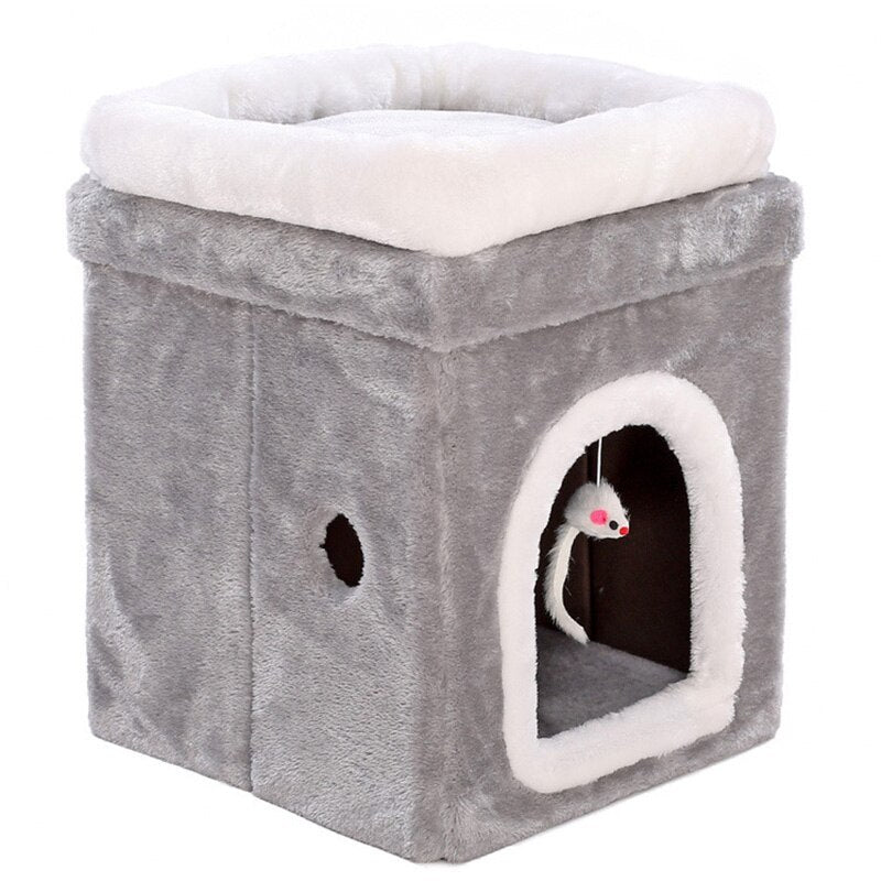 Double-Layer Folding Cat Cabin