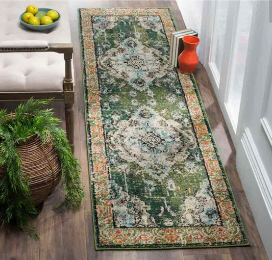 Forest Green Area rug 2.6x16ft Carpet