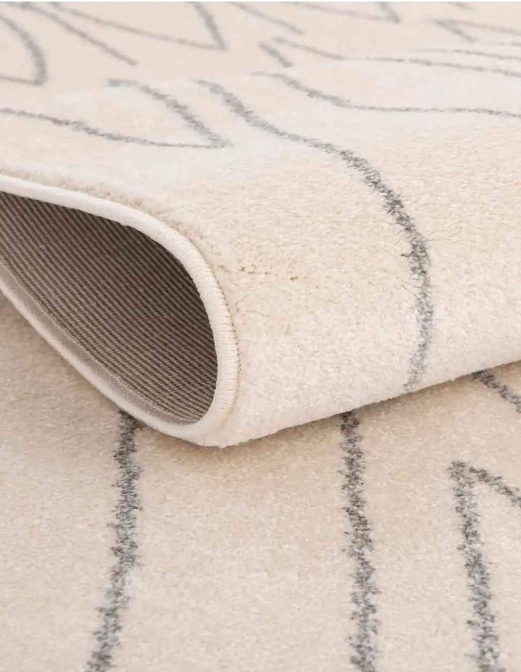 Ivory Cream Grey Runner Rug 2x6 ft Area rug