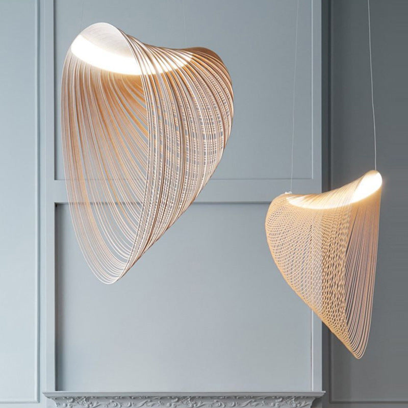 Special-shaped Woodcraft Ceiling Lamp Creative Minimalist Decorative Lamps