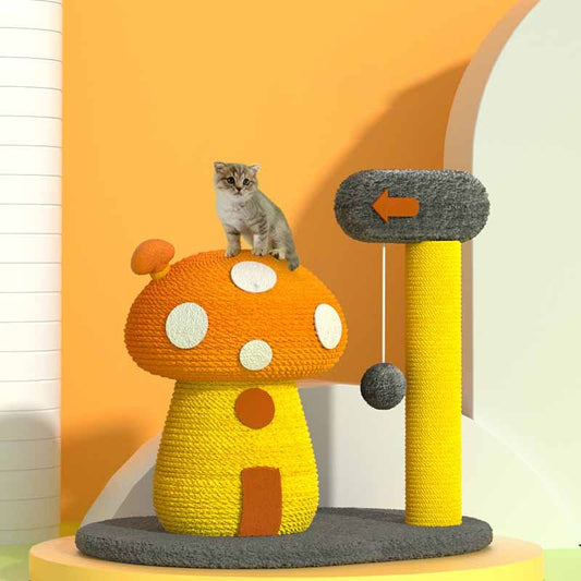 Pet play Zone Sisal Mushroom House Cat Climbing Frame