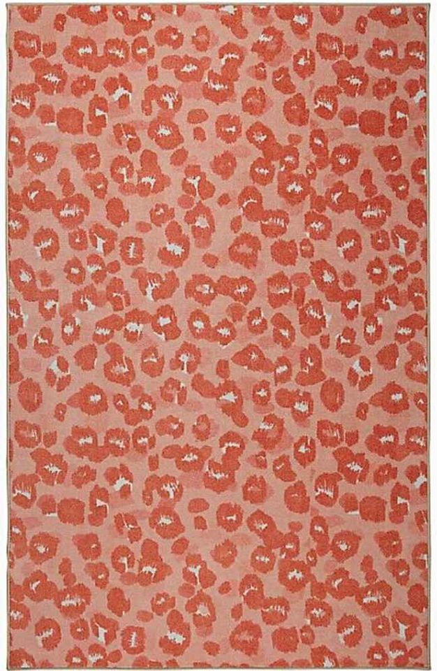 Leopard Print Area Rug 5x8 Pink Ivory Leopard Print Area Rug