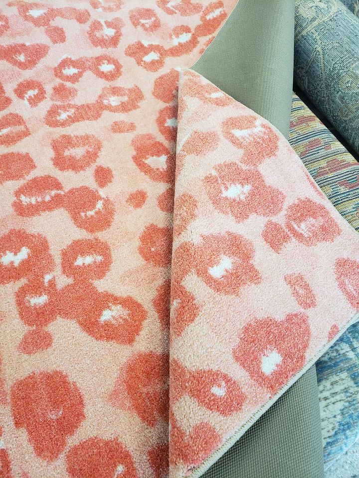 Leopard Print Area Rug 5x8 Pink Ivory Leopard Print Area Rug