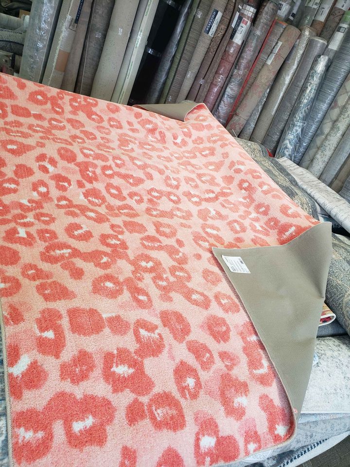Leopard Print Area Rug 5x8 Pink Ivory Leopard Print Area Rug
