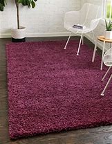 Luxurious Solid Shag Rug Eggplant Purple 5'x 8'ft Area rug