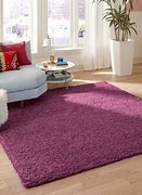 Luxurious Solid Shag Rug Eggplant Purple 5'x 8'ft Area rug