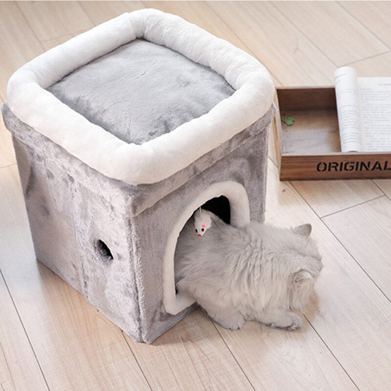 Double-Layer Folding Cat Cabin