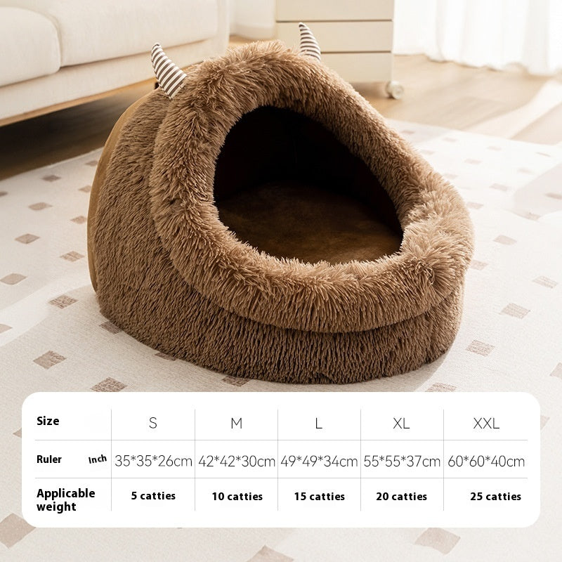 Autumn & Winter Warm Thickened Plush Dog Bed Pet Cozy Comfort Zone