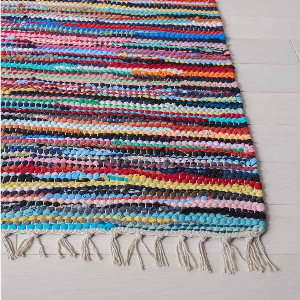 premium Area rug 6x9 ft Multicolor Handmade Cotton Area Rug
