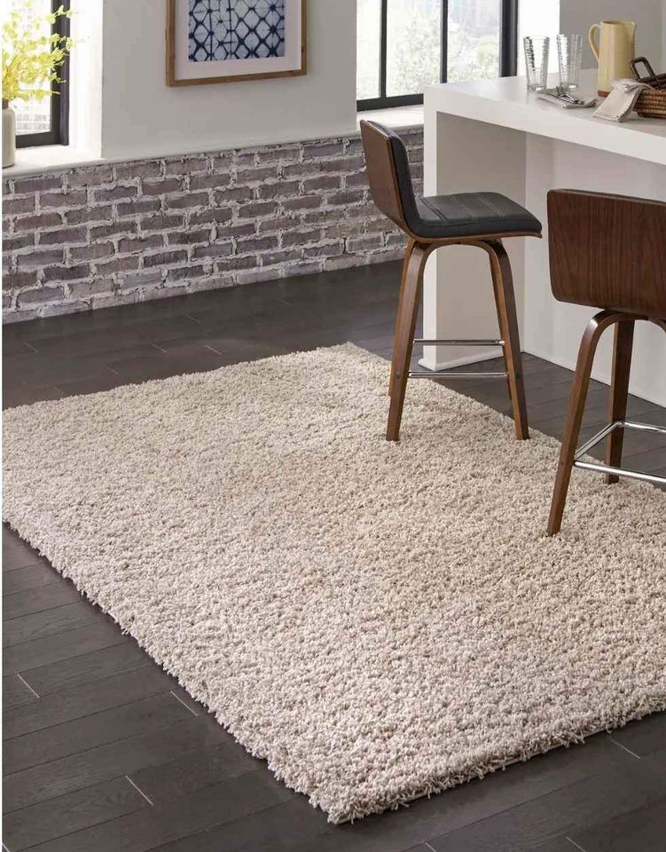 Neutral Tone Area rug 6x9 Taupe Area Shag Rug