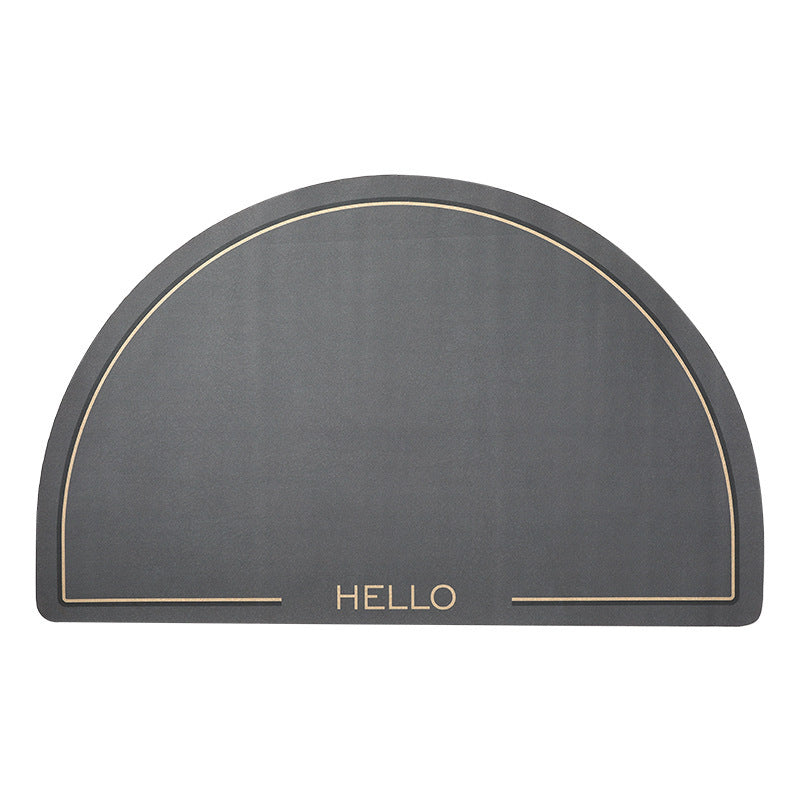 Semi-Circle Polyester Nonslip Floor Mat